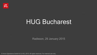 HUG Bucharest
Radisson, 29 January 2015
© Avira Operations GmbH & Co KG, 2015. All rights reserved. For internal use only.
 