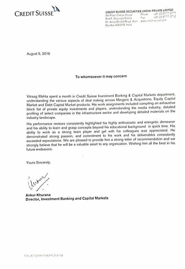 Credit Suisse Cover Letter vitraag credit suisse reco letter 05 aug 2016 19 37 28