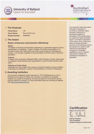 MBA Degree copy, transcripts | PDF