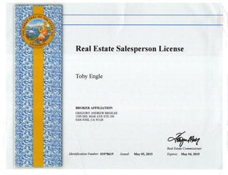 Real Estate Salesperson License