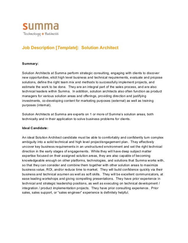 architect job description architect job description