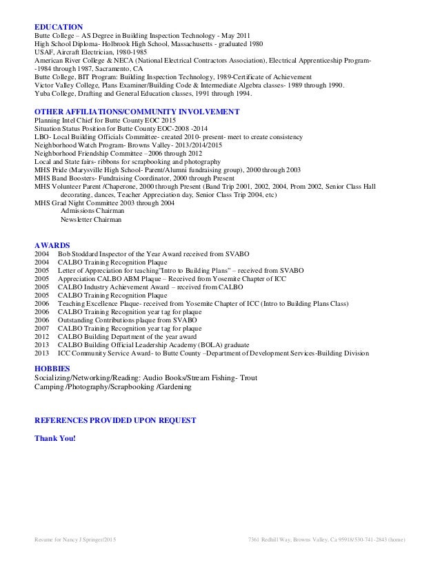 building inspector resume