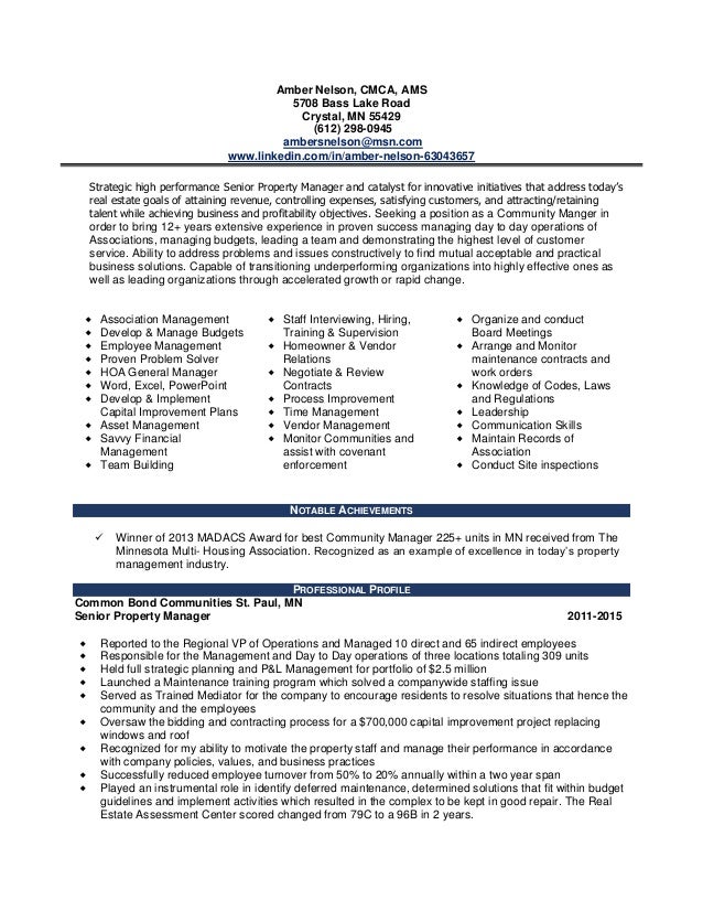 amber_nelson_community manager resume association manager resume