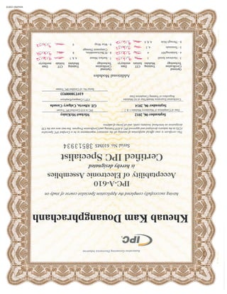 Training Certificates