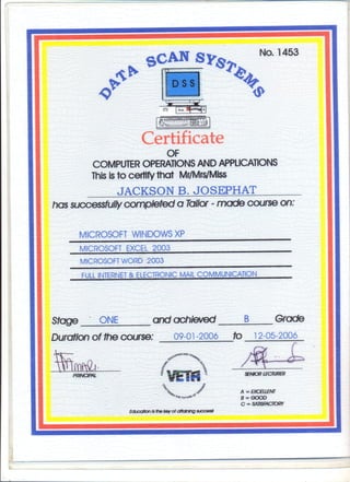 Computer Certificate-3