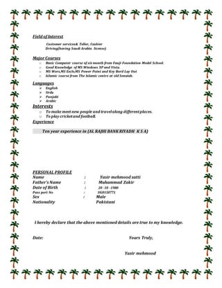 yasir CV | DOCX