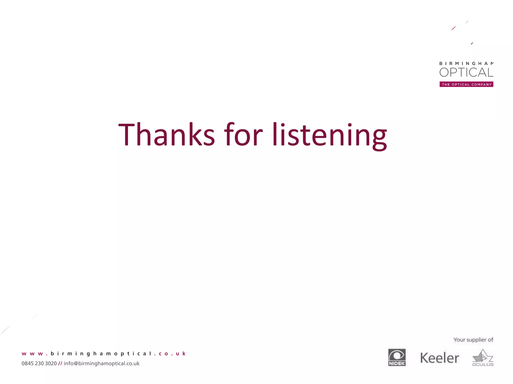 Thanks for listening
 