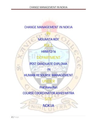 Change Management in Nokia | PDF