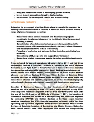 Change Management in Nokia | PDF