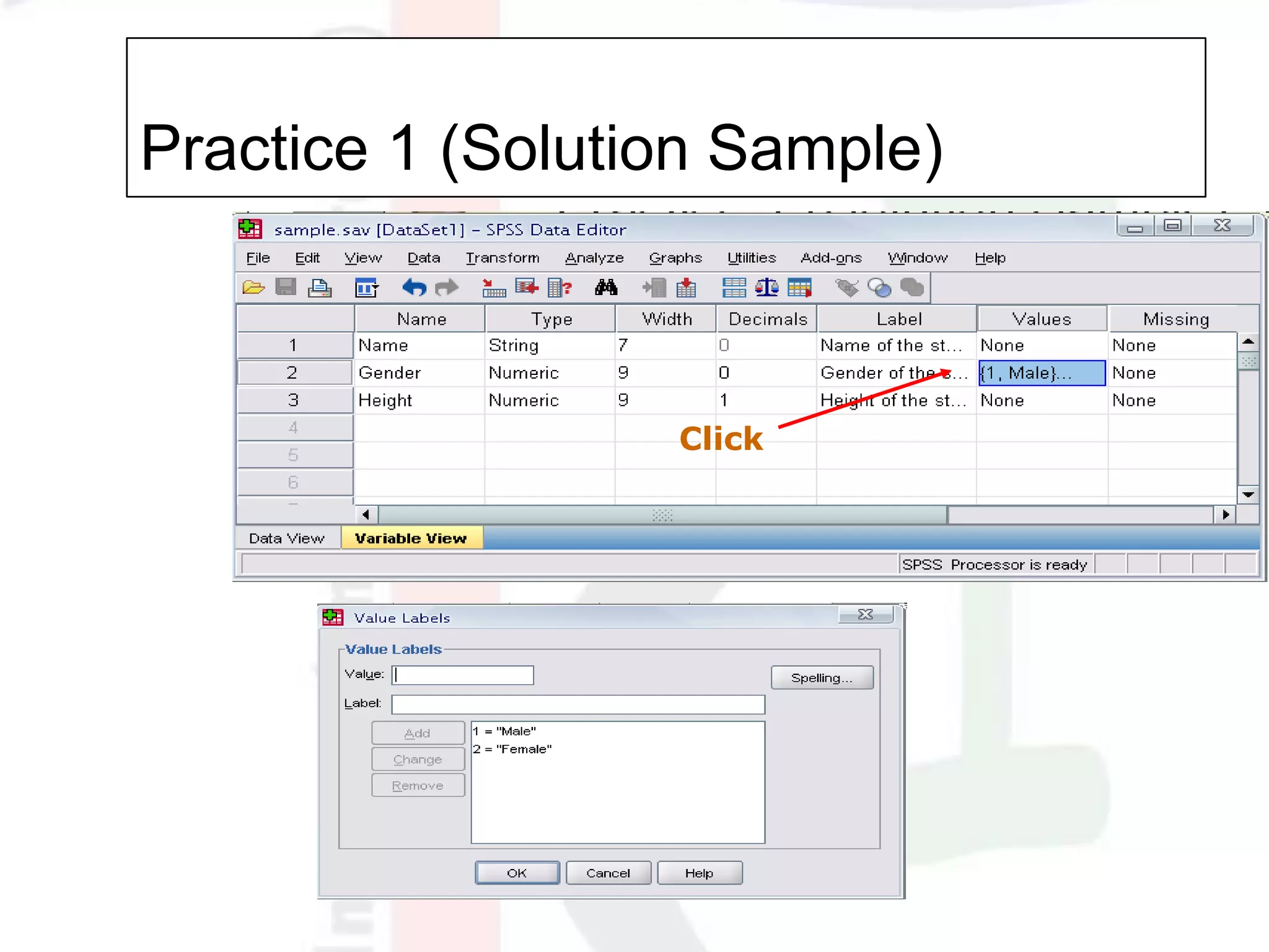Practice 1 (Solution Sample)
Click
 