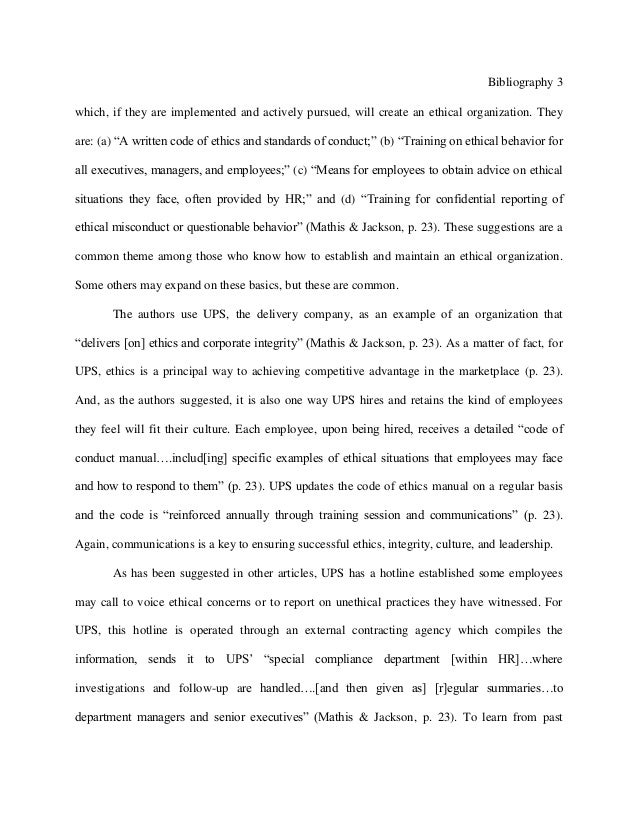 Annotated Bibliography For Paper Leadership Ethics And - 