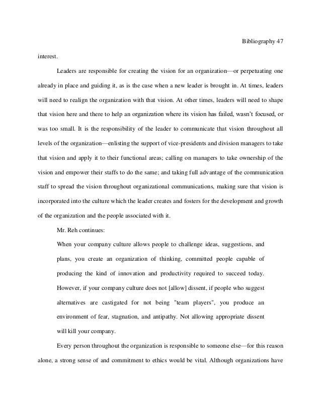 Annotated Bibliography For Paper Leadership Ethics And - 