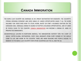 CANADA IMMIGRATION
 