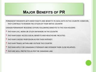 MAJOR BENEFITS OF PR
 