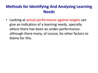 LEARNING NEEDS ANALYSIS -FINAL | PDF