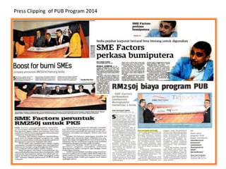 Press Clipping of PUB Program 2014
 