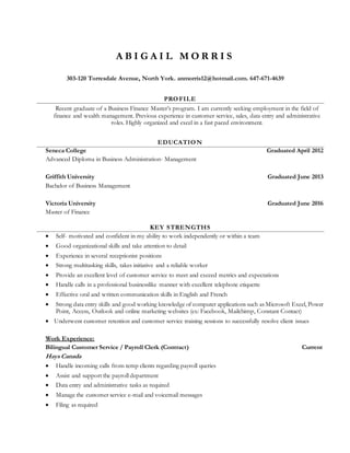 Abigail Morris 2016-2017 | PDF