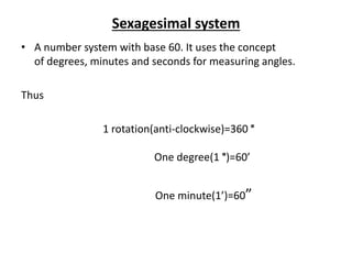 Angle System Introduction to Trigonometry | PPTX