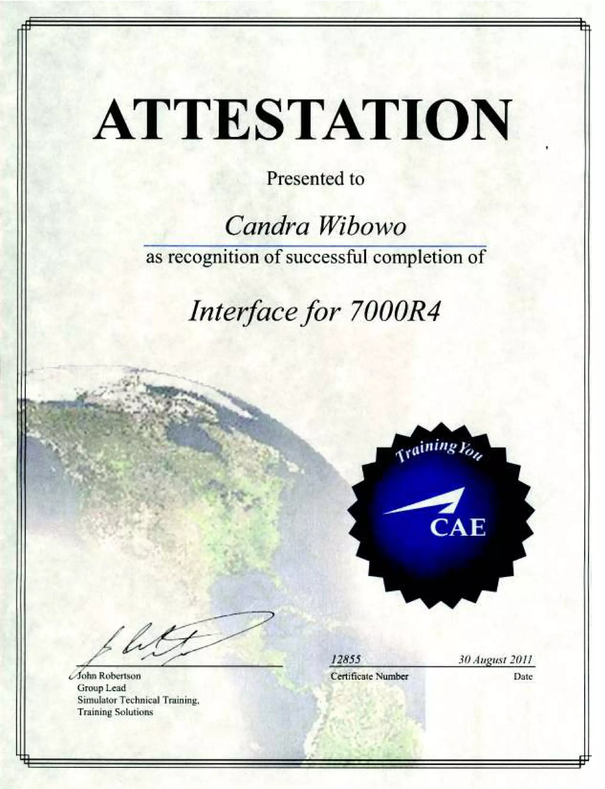 WHAT IS CAE CERTIFICATE visual data 3
