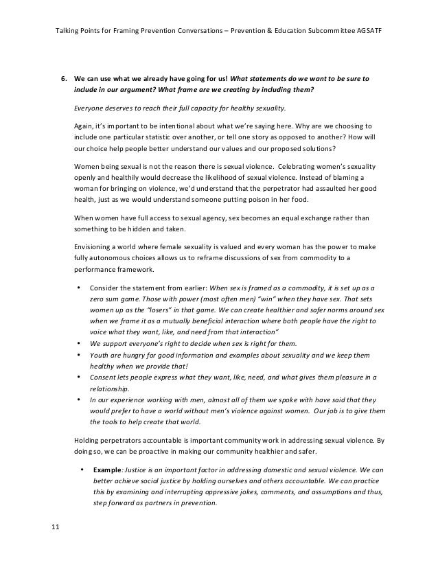 talking points template word