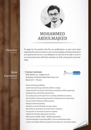 Mohammed AbdulMajeed - CV 2016