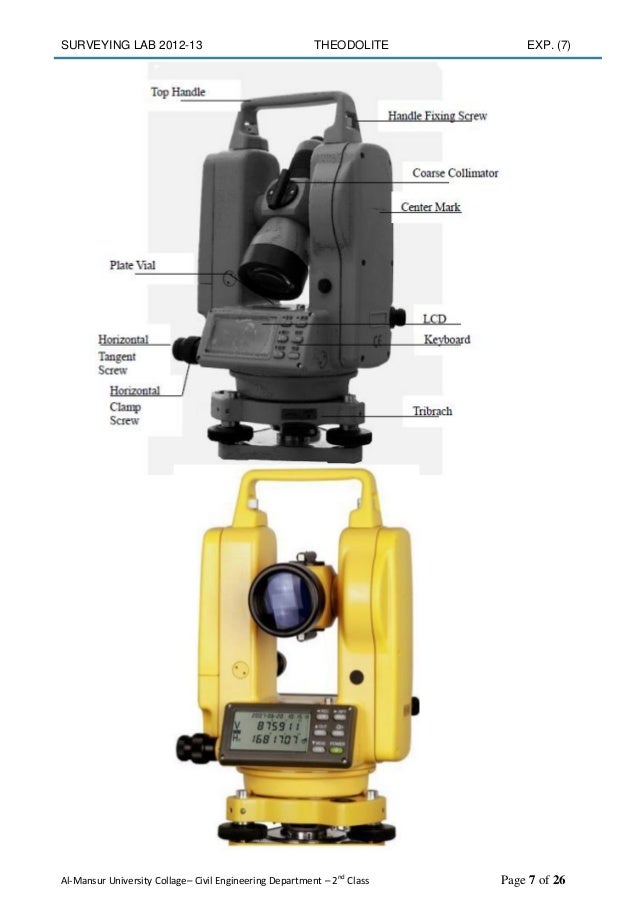 Surveying by using Digital Theodolite