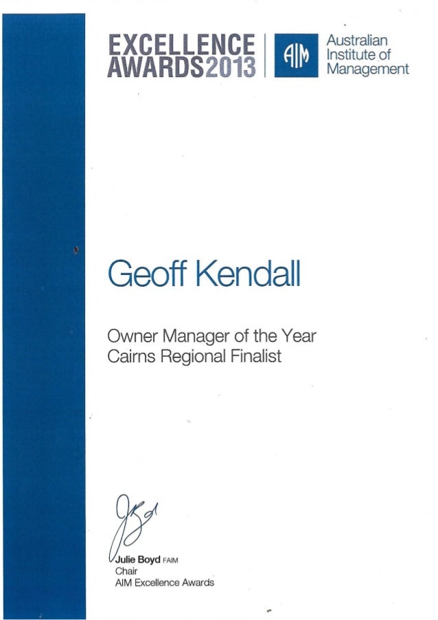 Geoff Kendall Australian Institue of 2013 Fin…