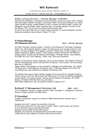 Will Rothwell Will Rothwell CV2015 | DOCX