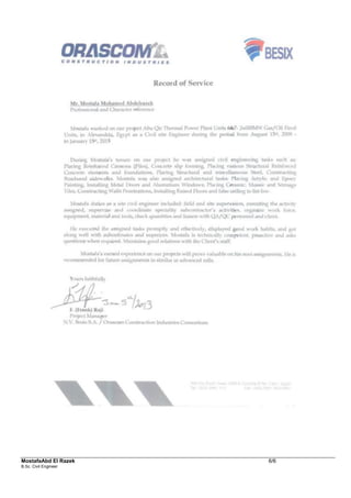 MostafaAbd El Razek 6/6 
B.Sc. Civil Engineer 
