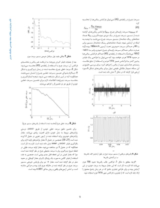 9
‫ﻗﺎﻟﺐ‬‫ﭘﯿﺶ‬‫ﻣﺪرس‬‫ﻣﮑﺎﻧﯿﮏ‬‫ﻣﻬﻨﺪﺳﯽ‬‫ﻣﺠﻠﻪ‬‫ﻣﻘﺎﻻت‬‫ﻧﻮﯾﺲ‬
‫ـﻪ‬‫ـ‬‫راﺑﻄ‬ ‫در‬ ‫ـﺮخ‬‫ـ‬‫ﭼ‬ ‫ـﺮﻋﺖ‬‫ـ‬‫ﺳ‬‫ي‬)45(‫ـﯽ‬‫ـ‬‫ﻣ‬‫ـﻮان‬‫ـ‬‫ﺗ‬‫ـﺎﻟﺲ‬‫ـ‬‫ﭘ‬ ‫ـﺎﻧﺲ‬‫ـ‬‫ﻓﺮﮐ‬‫ـﺒﻪ‬‫ـ‬‫ﻣﺤﺎﺳ‬ ‫را‬ ‫ـﺎ‬‫ـ‬‫ﻫ‬
‫ﮐﺮد‬.
)45(=
.
2
‫ﮐﻪ‬‫زاوﯾـﻪ‬ ‫ﺳـﺮﻋﺖ‬،‫ﭼـﺮخ‬ ‫اي‬‫ﭘـﺎﻟﺲ‬ ‫ﻓﺮﮐـﺎﻧﺲ‬‫ﮔﺮﻓﺘـﻪ‬ ‫ﻫـﺎي‬
‫دوره‬ ‫ـﮏ‬‫ـ‬‫ﯾ‬ ‫در‬ ‫ـﺮخ‬‫ـ‬‫ﭼ‬ ‫ـﺮﻋﺖ‬‫ـ‬‫ﺳ‬ ‫ـﻮر‬‫ـ‬‫ﺳﻨﺴ‬ ‫از‬ ‫ـﺪه‬‫ـ‬‫ﺷ‬‫ـﻪ‬‫ـ‬‫ﻧﻤﻮﻧ‬ ‫ي‬‫و‬ ‫ـﺮي‬‫ـ‬‫ﮔﯿ‬‫ـﺪاد‬‫ـ‬‫ﺗﻌ‬
‫دﻧﺪاﻧﻪ‬‫ﻫﺎي‬‫دﻧﺪاﻧـﻪ‬ ‫رﯾﻨﮓ‬‫دار‬‫ﻣـﯽ‬ ‫ﭼـﺮخ‬ ‫ﺳـﺮﻋﺖ‬ ‫ﺳﻨﺴـﻮر‬‫ﺑﺎﺷـﺪ‬.‫ﺑـﻪ‬ ‫ﺗﻮﺟـﻪ‬ ‫ﺑـﺎ‬
‫ﻧﻤﻮﻧﻪ‬ ‫آزﻣﺎﯾﺶ‬ ‫در‬ ‫اﯾﻨﮑﻪ‬،‫دﻧﺪاﻧـﻪ‬ ‫ﺗﻌـﺪاد‬‫ﻫـﺎي‬‫دﻧﺪاﻧـﻪ‬ ‫رﯾﻨـﮓ‬‫دار‬‫ﺑﺮاﺑـﺮ‬ ‫ﺳﻨﺴـﻮر‬
‫ـﺎ‬‫ـ‬‫ﺑ‬48‫و‬‫ـﻮن‬‫ـ‬‫آزﻣ‬ ‫ـﺖ‬‫ـ‬‫ﺗﺤ‬ ‫ـﻮدروي‬‫ـ‬‫ﺧ‬ ‫ـﺮﻋﺖ‬‫ـ‬‫ﺳ‬ ‫ـﺪاﮐﺜﺮ‬‫ـ‬‫ﺣ‬km/h180‫ـﻮده‬‫ـ‬‫ﺑ‬)‫ـﻪ‬‫ـ‬‫ﺑ‬
‫دﯾﮕــﺮ‬ ‫ﻋﺒــﺎرت‬‫ـﻪ‬‫ـ‬‫زاوﯾ‬ ‫ـﺮﻋﺖ‬‫ـ‬‫ﺳ‬ ‫ﺣــﺪاﮐﺜﺮ‬‫ﺑــﺎ‬ ‫ﺑﺮاﺑــﺮ‬ ‫ـﻮدرو‬‫ـ‬‫ﺧ‬ ‫ـﺮخ‬‫ـ‬‫ﭼ‬ ‫اي‬rad/s
2/185‫ﻣﯽ‬‫ﺑﺎﺷﺪ‬(‫راﺑﻄـﻪ‬ ‫از‬ ‫اﺳـﺘﻔﺎده‬ ‫ﺑﺎ‬ ،‫ي‬)45(‫ﭘـﺎﻟﺲ‬ ‫ﻓﺮﮐـﺎﻧﺲ‬ ‫ﺣـﺪاﮐﺜﺮ‬‫ﻫـﺎ‬
‫ﺣـﺪود‬ ‫در‬1416‫ﻫﺮﺗـﺰ‬‫ـﻮد‬‫ـ‬‫ﺑ‬ ‫ﺧﻮاﻫـﺪ‬‫ﻣـﯽ‬ ‫ﮐـﻪ‬‫ـﺮ‬‫ـ‬‫ﻓﯿﻠﺘ‬ ‫ﯾـﮏ‬ ‫ﻃﺮاﺣـﯽ‬ ‫ـﺎ‬‫ـ‬‫ﺑ‬ ‫ﺗـﻮان‬
‫ـﻮر‬‫ـ‬‫ﻋﺒ‬ ‫ﻓﺮﮐــﺎﻧﺲ‬ ‫ﺑــﺎ‬ ‫ﮔــﺬر‬ ‫ـﺎﯾﯿﻦ‬‫ـ‬‫ﭘ‬1416،‫ـﺖ‬‫ـ‬‫ﻋﻼﻣ‬ ‫ـﺎﺑﻊ‬‫ـ‬‫ﺗ‬ ‫از‬ ‫ـﺘﻔﺎده‬‫ـ‬‫اﺳ‬ ‫و‬ ‫ﻫﺮﺗــﺰ‬
‫زﻣﯿﻨـﻪ‬‫ﮐـﺮد‬ ‫ﻓـﺮاﻫﻢ‬ ‫را‬ ‫ﭘـﺎﻟﺲ‬ ‫از‬ ‫ﻧـﻮﯾﺰ‬ ‫ﺟﺪاﺳـﺎزي‬ ‫ي‬.‫دﻗﯿـﻖ‬ ‫ﺑﺮرﺳـﯽ‬ ‫ﺑـﺮاي‬‫ﺗـﺮ‬
‫ﭼﮕـ‬ ‫ﻧﻤـﻮدار‬ ،‫ﻣﺴﺎﻟﻪ‬ ‫اﯾﻦ‬‫ﭘـﺎﻟﺲ‬ ‫ﺑـﺮاي‬ ‫ﺗـﻮان‬ ‫ﻃﯿﻔـﯽ‬ ‫ﺎﻟﯽ‬‫ﺷـﮑﻞ‬ ‫ﻫـﺎي‬6‫ﻣـﻮرد‬
‫ﺷﮑﻞ‬ ‫در‬ ‫ﮐﻪ‬ ‫ﮔﺮﻓﺘﻪ‬ ‫ﻗﺮار‬ ‫ارزﯾﺎﺑﯽ‬7‫اﺳﺖ‬ ‫ﺷﺪه‬ ‫داده‬ ‫ﻧﺸﺎن‬.
‫اﻟﻒ‬
‫ب‬
‫ﺷﮑﻞ‬6‫ﭘﺎﻟﺲ‬‫اﻟﻒ‬ ‫آزﻣﺎﯾﺶ؛‬ ‫ﻃﻮل‬ ‫در‬ ‫ﭼﺮخ‬ ‫ﺳﺮﻋﺖ‬ ‫ﺳﻨﺴﻮر‬ ‫از‬ ‫درﯾﺎﻓﺘﯽ‬ ‫ﻫﺎي‬:‫ﭘﺎﻟﺲ‬،‫ﻫﺎ‬
‫ب‬:‫ﭘﺎﻟﺲ‬ ‫ﺑﺰرﮔﻨﻤﺎﯾﯽ‬‫ﻫﺎ‬
‫ﺷﮑﻞ‬ ‫ﺑﺎ‬ ‫ﻣﻄﺎﺑﻖ‬ ‫اﮔﺮﭼﻪ‬7‫ﭘﺎﻟﺲ‬ ‫ﻏﺎﻟﺐ‬ ‫ﻓﺮﮐﺎﻧﺲ‬ ،‫ﺣﺪود‬ ‫ﻫﺎ‬700‫ﻫﺮﺗﺰ‬
‫ﻣﯽ‬‫ذﮐﺮ‬ ‫ﺑﻪ‬ ‫ﻻزم‬ ‫اﻣﺎ‬ ‫ﺑﺎﺷﺪ‬‫اﺳﺖ‬‫اﯾﻦ‬ ‫در‬ ‫ﺧﻮدرو‬ ‫ﺳﺮﻋﺖ‬ ‫ﺑﻪ‬ ‫ﻣﺮﺑﻮط‬ ‫ﻣﻘﺪار‬ ‫اﯾﻦ‬ ‫ﮐﻪ‬
‫را‬ ‫ﺻﺤﯿﺢ‬ ‫ﭘﺎﺳﺦ‬ ‫زﻣﺎن‬ ‫ﻫﺮ‬ ‫در‬ ‫ﮐﻪ‬ ‫ﺟﺎﻣﻊ‬ ‫ﻓﯿﻠﺘﺮي‬ ‫ﻃﺮاﺣﯽ‬ ‫ﺑﺮاي‬ ‫و‬ ‫ﺑﻮده‬ ‫آزﻣﺎﯾﺶ‬
‫ﻋﺒﻮر‬ ‫ﻓﺮﮐﺎﻧﺲ‬ ‫ﺑﺎ‬ ‫ﻓﯿﻠﺘﺮي‬ ‫از‬ ‫ﮐﻪ‬ ‫اﺳﺖ‬ ‫ﻻزم‬ ‫دﻫﺪ‬ ‫اراﺋﻪ‬1416‫ﺷﻮد‬ ‫اﺳﺘﻔﺎده‬ ‫ﻫﺮﺗﺰ‬.
‫ﺷﮑﻞ‬7‫ﭼﺮخ‬ ‫ﺳﺮﻋﺖ‬ ‫ﺳﻨﺴﻮر‬ ‫ﺧﺮوﺟﯽ‬ ‫ﺳﯿﮕﻨﺎل‬ ‫ﺗﻮان‬ ‫ﻃﯿﻒ‬ ‫ﭼﮕﺎﻟﯽ‬
‫ﻣﺤﺎﺳـﺒﻪ‬ ‫و‬ ‫ﭘـﺎﻟﺲ‬ ‫ﻫـﺮ‬ ‫درﯾﺎﻓـﺖ‬ ‫ﺑـﺎ‬ ،‫ﻧﻮﯾﺰﻫـﺎ‬ ‫ﮐـﺮدن‬ ‫ﻓﯿﻠﺘﺮ‬ ‫ﻋﻤﻠﯿﺎت‬ ‫از‬ ‫ﺑﻌﺪ‬‫ي‬
‫راﺑﻄـﻪ‬ ‫از‬ ‫اﺳـﺘﻔﺎده‬ ‫ﺑـﺎ‬ ‫ﭼﺮخ‬ ‫ﺳﺮﻋﺖ‬ ،‫آن‬ ‫ﻓﺮﮐﺎﻧﺲ‬‫ي‬)45(‫ﻣـﯽ‬ ‫ﻣﺤﺎﺳـﺒﻪ‬‫ﺷـﻮد‬.
‫ﺷﮑﻞ‬8‫ﺳﺮﻋﺖ‬ ،،‫ﭼـﺮخ‬ ‫ﺧﻄﯽ‬‫ﺷـﺪه‬ ‫ﻣﺤﺎﺳـﺒﻪ‬‫ﺗﺮﻣﺰﮔﯿـﺮي‬ ‫زﻣـﺎن‬ ‫در‬‫ﺷـﮑﻞ‬ ‫و‬
9‫ﻣــﯽ‬ ‫ﻧﺸــﺎن‬ ‫را‬ ‫ﭼــﺮخ‬ ‫ﺧﻄــﯽ‬ ‫ﺳــﺮﻋﺖ‬ ‫ﺗﻌﯿــﯿﻦ‬ ‫ﺑﻠــﻮﮐﯽ‬ ‫دﯾــﺎﮔﺮام‬ ،‫دﻫــﺪ‬.
‫ـﮑﻞ‬‫ـ‬‫ﺷ‬ ‫ـﻦ‬‫ـ‬‫اﯾ‬ ‫در‬ ‫ـﻪ‬‫ـ‬‫ﮐ‬ ‫ـﻪ‬‫ـ‬‫ﻫﻤﺎﻧﮕﻮﻧ‬‫ـﻮد‬‫ـ‬‫ﺷ‬ ‫ـﯽ‬‫ـ‬‫ﻣ‬ ‫ـﺎﻫﺪه‬‫ـ‬‫ﻣﺸ‬‫ـﺪازه‬‫ـ‬‫اﻧ‬ ‫ـﻪ‬‫ـ‬‫ﻧﺘﯿﺠ‬ ،‫و‬ ‫ـﺮي‬‫ـ‬‫ﮔﯿ‬
‫ﭼــﺮخ‬ ‫ـﺮﻋﺖ‬‫ـ‬‫ﺳ‬ ‫ـﺒﻪ‬‫ـ‬‫ﻣﺤﺎﺳ‬‫ﺧﻄــﯽ‬ ‫ـﺮﻋﺖ‬‫ـ‬‫ﺳ‬ ‫ـﯿﻦ‬‫ـ‬‫ﺗﺨﻤ‬ ‫ﺑــﺮاي‬ ‫ﻻزم‬ ‫ـﺎت‬‫ـ‬‫اﻃﻼﻋ‬ ،‫ـﺎ‬‫ـ‬‫ﻫ‬
‫ﺗﺨﻤﯿﻦ‬ ‫دو‬ ‫ﻫﺮ‬ ‫ﻃﺮﯾﻖ‬ ‫از‬ ‫ﺧﻮدرو‬‫ﻣﯽ‬ ‫ﻓﺮاﻫﻢ‬ ‫را‬ ‫ﮔﺮ‬‫ﻧﻤﺎﯾﺪ‬.
‫ﺷﮑﻞ‬8‫ﺳﺮﻋﺖ‬‫ﭼﺮخ‬ ‫ﺧﻄﯽ‬)‫ﭘﺎﻟﺲ‬ ‫از‬ ‫اﺳﺘﻔﺎده‬ ‫ﺑﺎ‬ ‫ﺷﺪه‬ ‫ﻣﺤﺎﺳﺒﻪ‬‫ﻫﺎ‬‫ﭼﺮخ‬ ‫ﺳﻨﺴﻮر‬ ‫ي‬(
‫ﻃﺮﯾﻖ‬ ‫از‬ ‫ﺧﻮدرو‬ ‫ﺧﻄﯽ‬ ‫ﺳﺮﻋﺖ‬ ‫دﻗﯿﻖ‬ ‫ﺗﺨﻤﯿﻦ‬ ‫ﺑﺮاي‬UIIEKF‫درﺳﺘﯽ‬ ،
‫ﻣﯽ‬ ‫زﯾﺎدي‬ ‫اﻫﻤﯿﺖ‬ ‫داراي‬ ‫ﺧﻮدرو‬ ‫ﻣﺪل‬ ‫ﺑﻪ‬ ‫ﻣﺮﺑﻮط‬ ‫ﭘﺎراﻣﺘﺮﻫﺎي‬‫ﺑﺎﺷﺪ‬.‫ﻣﻘﺪار‬
‫ﺟﺪول‬ ‫در‬ ‫ﺗﺠﺮﺑﯽ‬ ‫آزﻣﻮن‬ ‫در‬ ‫ﺷﺪه‬ ‫اﺳﺘﻔﺎده‬ ‫ﭘﺮاﯾﺪ‬ ‫ﺧﻮدروي‬ ‫ﭘﺎراﻣﺘﺮﻫﺎي‬2‫آورده‬
‫اﺳﺖ‬ ‫ﺷﺪه‬]27،30[.‫ﺟﺪول‬ ‫در‬ ‫ﻫﻤﭽﻨﯿﻦ‬3‫ﺑﺮاي‬ ‫ﻻزم‬ ‫اوﻟﯿﻪ‬ ‫ﭘﺎراﻣﺘﺮﻫﺎي‬ ‫ﻣﻘﺪار‬
‫ﻓﯿﻠﺘﺮ‬ ‫ﺑﮑﺎرﮔﯿﺮي‬UIIEKF‫و‬MANF‫اﺳﺖ‬ ‫ﺷﺪه‬ ‫داده‬ ‫ﻧﺸﺎن‬.،‫اﺳﺖ‬ ‫ذﮐﺮ‬ ‫ﺑﻪ‬ ‫ﻻزم‬
‫در‬ ‫ﮐﻪ‬ ‫ﻫﻤﺎﻧﮕﻮﻧﻪ‬‫ﺟﺪول‬3‫ﻣﯽ‬ ‫ﻣﺸﺎﻫﺪه‬ ‫ﻧﯿﺰ‬‫در‬ ‫ﻃﻮﻟﯽ‬ ‫ﺳﺮﻋﺖ‬ ‫اوﻟﯿﻪ‬ ‫ﻣﻘﺪار‬ ،‫ﺷﻮد‬
،‫اﺳﺖ‬ ‫ﺷﺪه‬ ‫ﮔﺮﻓﺘﻪ‬ ‫ﻧﻈﺮ‬ ‫در‬ ‫ﭼﺮخ‬ ‫ﻣﺤﯿﻄﯽ‬ ‫ﺳﺮﻋﺖ‬ ‫ﺑﺎ‬ ‫ﺑﺮاﺑﺮ‬ ‫ﺗﺮﻣﺰﮔﯿﺮي‬ ‫ﺷﺮوع‬ ‫ﻟﺤﻈﻪ‬
‫اﺳﺖ‬ ‫ﭘﻮﺷﯽ‬ ‫ﭼﺸﻢ‬ ‫ﻗﺎﺑﻞ‬ ‫ﻟﺤﻈﻪ‬ ‫اﯾﻦ‬ ‫در‬ ‫ﻟﻐﺰش‬ ‫ﻣﻘﺪار‬ ‫ﮐﻪ‬ ‫ﭼﺮا‬.‫ﻋﻠﺖ‬ ‫ﺑﻪ‬ ‫ﻫﻤﭽﻨﯿﻦ‬
،‫رؤﯾﺘﮕﺮ‬ ‫ﯾﮏ‬ ‫ﺻﻮرت‬ ‫ﺑﻪ‬ ‫ﮐﺎﻟﻤﻦ‬ ‫ﻓﯿﻠﺘﺮ‬ ‫از‬ ‫اﺳﺘﻔﺎده‬‫ﺣﺪود‬ ‫در‬ ‫ﮐﻮﭼﮑﯽ‬ ‫ﻣﻘﺪار‬ ‫ﺑﺮاﺑﺮ‬
‫د‬ ‫ﺻﻔﺮ‬‫اﺳﺖ‬ ‫ﺷﺪه‬ ‫ﮔﺮﻓﺘﻪ‬ ‫ﻧﻈﺮ‬ ‫ر‬.‫ﻣﻘﺪار‬‫ﺳﻨﺴﻮر‬ ‫ﺧﺮوﺟﯽ‬ ‫وارﯾﺎﻧﺲ‬ ‫ﺑﺮاﺑﺮ‬ ‫ﻧﯿﺰ‬
‫ﻧﺪاﺷﺘﻪ‬ ‫ﺣﺮﮐﺘﯽ‬ ‫و‬ ‫ﺑﻮده‬ ‫ﺛﺎﺑﺖ‬ ‫ﭼﺮخ‬ ‫ﺣﺎﻟﯿﮑﻪ‬ ‫در‬ ‫ﺷﺪه‬ ‫ﮔﺮﻓﺘﻪ‬ ‫ﻧﻈﺮ‬ ‫در‬ ‫ﭼﺮخ‬ ‫ﺳﺮﻋﺖ‬
‫اﺳﺖ‬.‫آزﻣﻮن‬ ‫اﺳﺎس‬ ‫ﺑﺮ‬‫ﻣﺬﮐﻮر‬ ‫روش‬ ‫و‬ ‫واﻗﻌﯽ‬ ‫ﻫﺎي‬01/0R=‫اﺳﺖ‬ ‫ﺑﻮده‬.
0 1 2 3 4
0
5
10
15
20
25
‫زﻣﺎن‬)s(
‫ﭼﺮخ‬‫ﺧﻄﯽ‬‫ﺳﺮﻋﺖ‬)m/s(
0 0.7 1 2 3 4 5
-25
-20
-15
-10
-5
0
5
‫ﺗﻮان‬(dB)
‫ﻓﺮﮐﺎﻧﺲ‬(KHz)
0.04 0.05 0.06 0.07
0.8
1
1.2
1.4
‫وﻟﺖ‬(v)
‫زﻣﺎن‬)s(
0 1 2 3 4
-2
-1
0
1
2
3
‫وﻟﺖ‬(v)
‫زﻣﺎن‬)s(
 