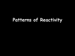 09/23/15
Patterns of ReactivityPatterns of Reactivity
 