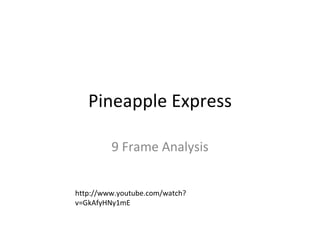 Pineapple Express 9 Frame Analysis http://www.youtube.com/watch?v=GkAfyHNy1mE 