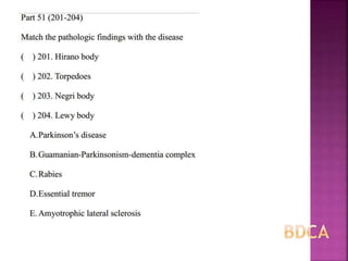 Alzheimer disease (test with answer until 2017)