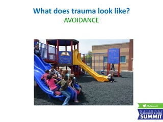 What does trauma look like?
AVOIDANCE
 