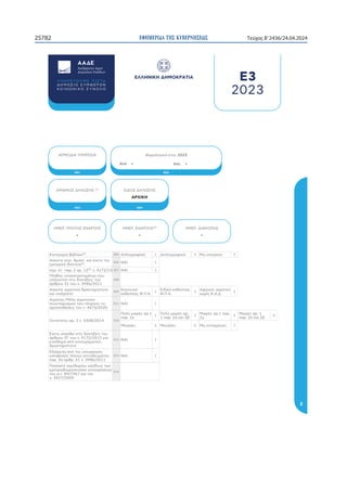 ΕΦΗΜΕΡΙ∆Α TΗΣ ΚΥΒΕΡΝΗΣΕΩΣ
25782 Τεύχος B’2436/24.04.2024
òøøôúö÷ôñôùü÷þîĀöî ò

úîö

îğĖđċĠđđĜĕģĐĝčğĠĖčĕĉģđĠđĠēę
đĘĜěĝĕĖĊĕĐĕĨĠēĠč 
ĜđĝğĠãĜčĝčĝ 
ę
ýėĊĔěĞġĜěĖčĠčğĠēĘĈĠĥęĜěġ
ġĜĈďěęĠčĕğĠĕĞĐĕčĠĈĚđĕĞĠěġ
ĈĝĔĝěġĠěġę
îğĖđċĠđčďĝěĠĕĖĊĐĝčğĠēĝĕĨĠēĠč
ĖčĕġĜĈďđğĠđ
îďĝĨĠđĞùĉėēčďĝěĠĕĖĪę
ğġęđĠčĕĝĕğĘĪęĜěġĜėēĝěĩęĠĕĞ
ĜĝěħĜěĔĉğđĕĞĠěġę
üęĠĨĠēĠđĞčĝę
çģđĠđġĜčģĔđċğĠĕĞĐĕčĠĈĚđĕĞĠěġ
ĈĝĔĝěġðĠěġęďĕč
đĕğĨĐēĘččĜĨđĜĕģđĕĝēĘčĠĕĖĊ
ĐĝčğĠēĝĕĨĠēĠč
îþùüñöîāýôþòÿöî

ôùòþýþąĀôÿòúîþûôÿ

÷čĠēďěĝċčĎĕĎėċĥę   îĜėěďĝčĢĕĖĈ ñĕĜėěďĝčĢĕĖĈ ùēġĜĨģĝđěĕ
  
îþöõùüÿñôøąÿôÿ 

ĂěĝěėěďĕĖĨĉĠěĞ


îþăö÷ô
òöñüÿñôøąÿôÿ

îĜĨ ĉĥĞ
 
ôùòþòúîþûôÿ 

ôùòþñöî÷üýôÿ








òĚčċĝđğēčĜĨĠēęġĜěģĝĉĥğē
ĖčĠčĎěėĊĞĠĉėěġĞđĜĕĠēĐđĩĘčĠěĞ
ĜčĝčĈĝĔĝę
ýěğěğĠĨĜđĝĕĔĥĝċěġĖĉĝĐěġĞĠĥę
đĘĜěĝěĎĕěĘēģčęĕĖĪęđĜĕģđĕĝĊğđĥę
ĠěġčęĖčĕĠěġ
ę
úîö
úîö
úîö
úîö













 
÷čęěęĕĖĨ
ĖčĔđğĠĪĞĂýî
òĕĐĕĖĨĖčĔđğĠĪĞ
Ăýî
îĢčęđċĞčďĝĨĠđĞ
ģĥĝċĞ÷îñ
ýěėĩĘĕĖĝĉĞčĝ
Ĝčĝď
ýěėĩĘĕĖĝĉĞčĝ
ĜčĝčĖčĕĎ
ùĕĖĝĉĞčĝĜčĝ
ď
ùđğčċđĞ ùđďĈėđĞ ùēđęĠčďĘĉęđĞ
ùĕĖĝĉĞčĝ
ĜčĝčĖčĕĎ


 