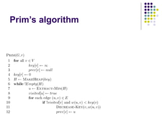 Prim’s algorithm
 