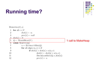 Running time?
1 call to MakeHeap
 