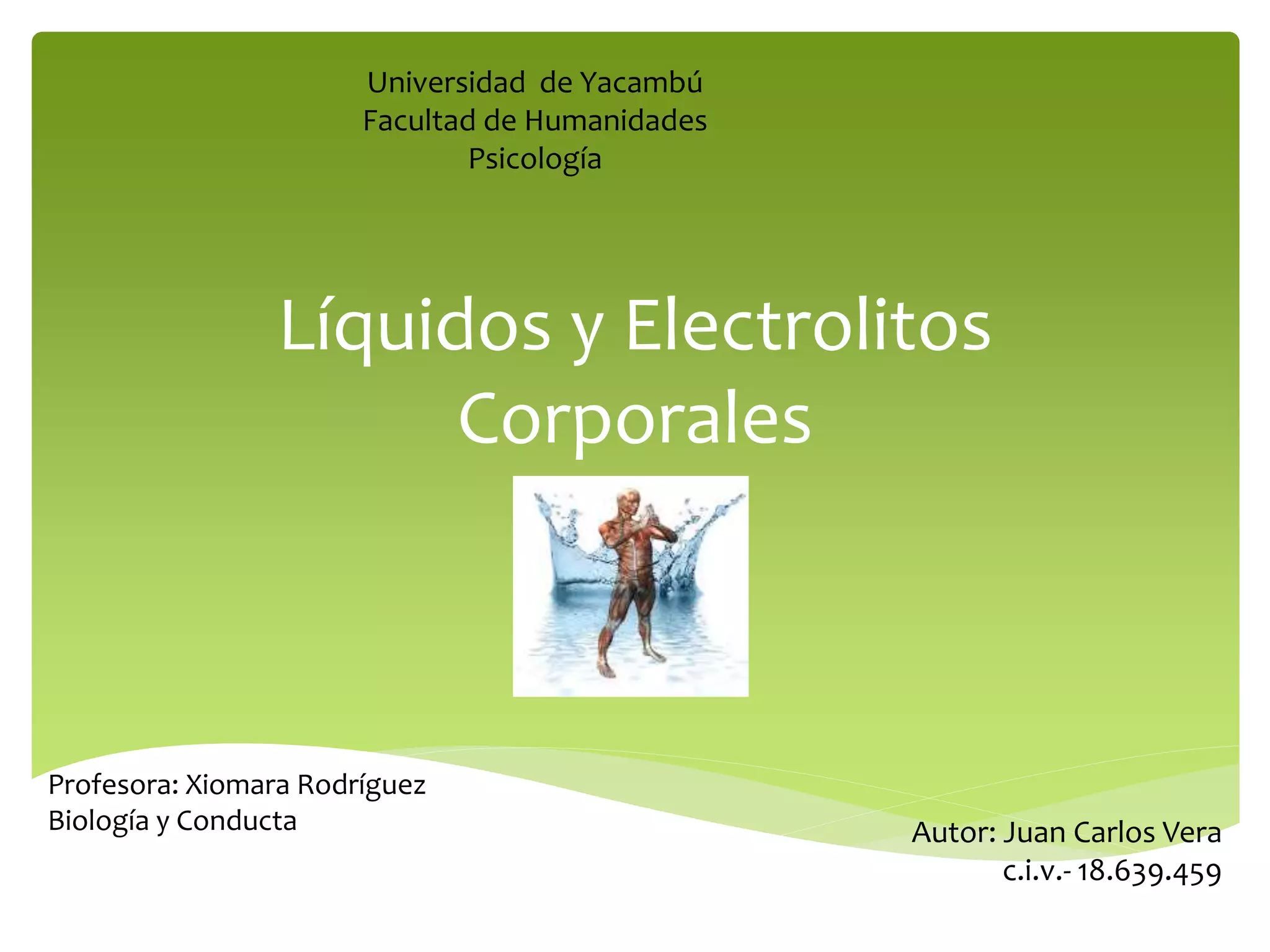 Liquidos y Electrolitos | PPT