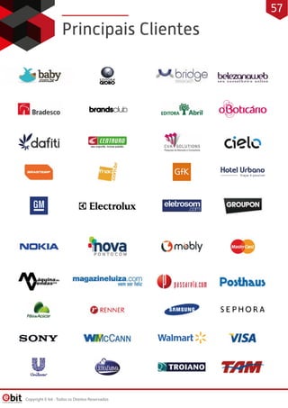 Principais Clientes
Copyright E-bit - Todos os Direitos Reservados
57
 