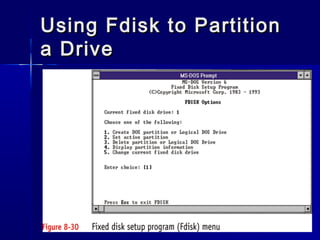 Using FFddiisskk ttoo PPaarrttiittiioonn 
aa DDrriivvee 
 