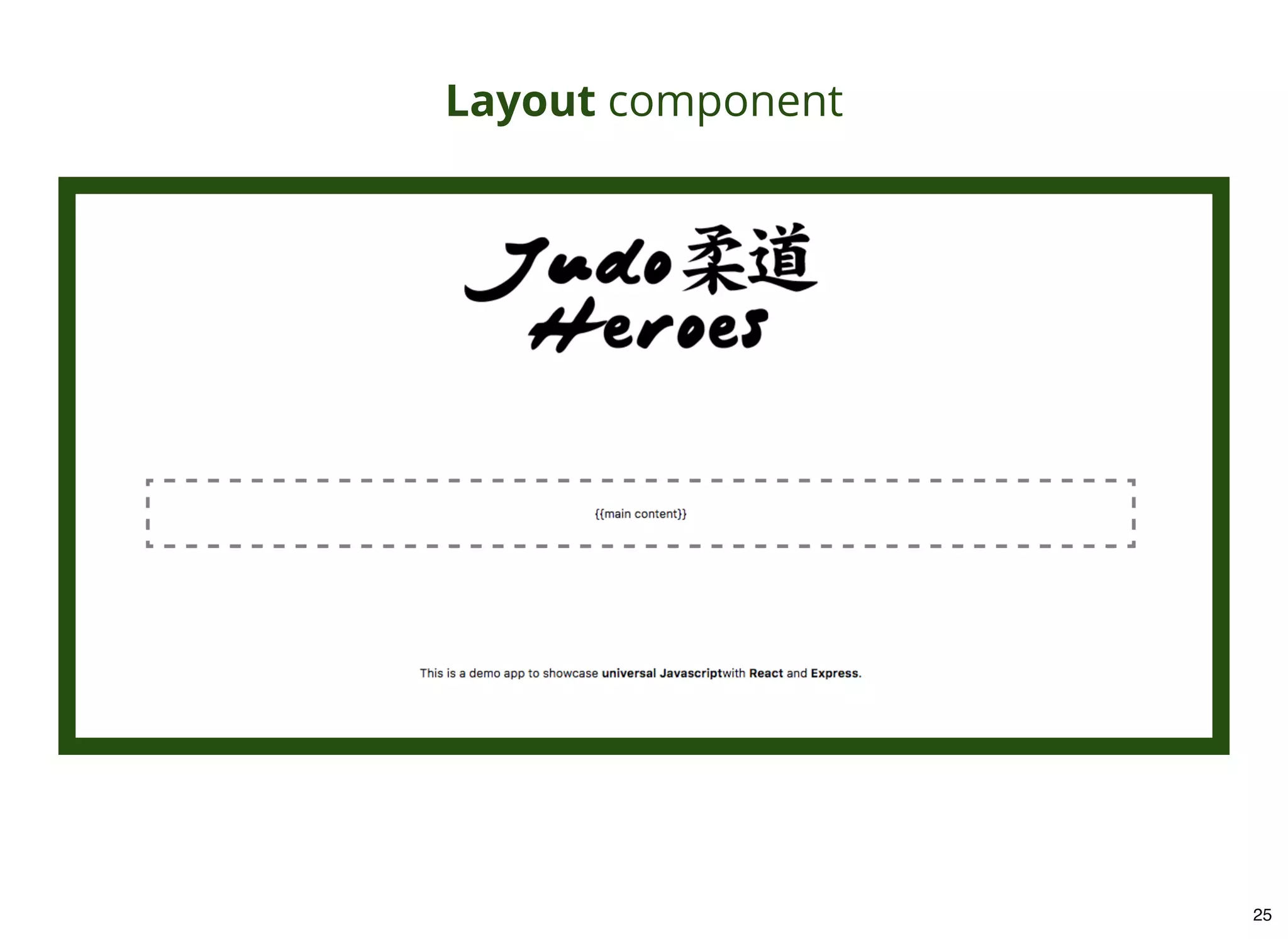Layout component 25 