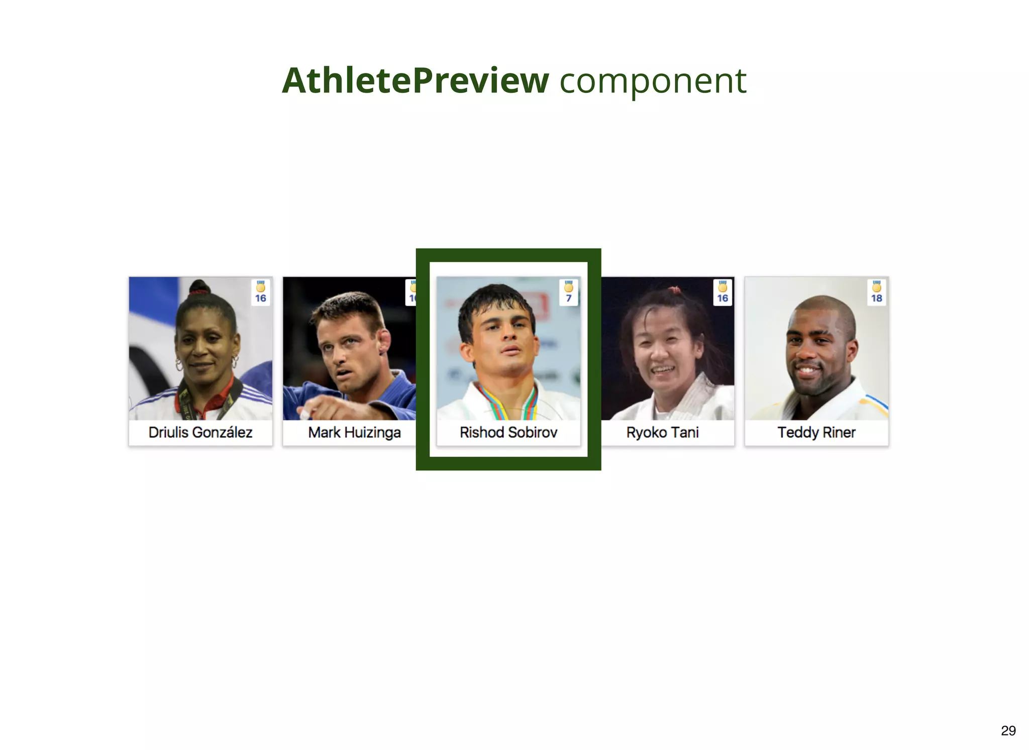 AthletePreview component 29 
