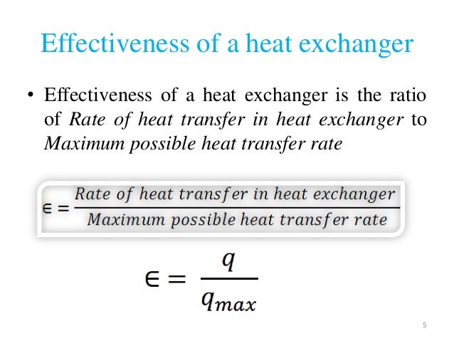 effectiveness of heat exchanger pdf