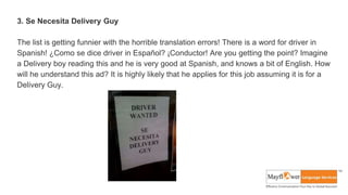 delivery en español como se dice