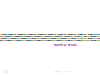 design + strategy 
design your strategy 
m a t t h e w h o l l o w a y 
=×≈≤≥ 
 