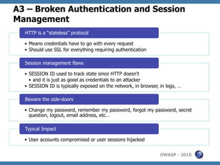 OWASP Top 10 Web Application Vulnerabilities | PDF