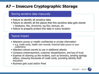 OWASP Top 10 Web Application Vulnerabilities | PDF