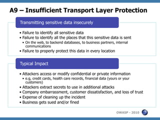 OWASP Top 10 Web Application Vulnerabilities | PDF