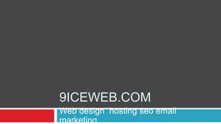 9iceweb.com Web design  hosting seo email marketing 