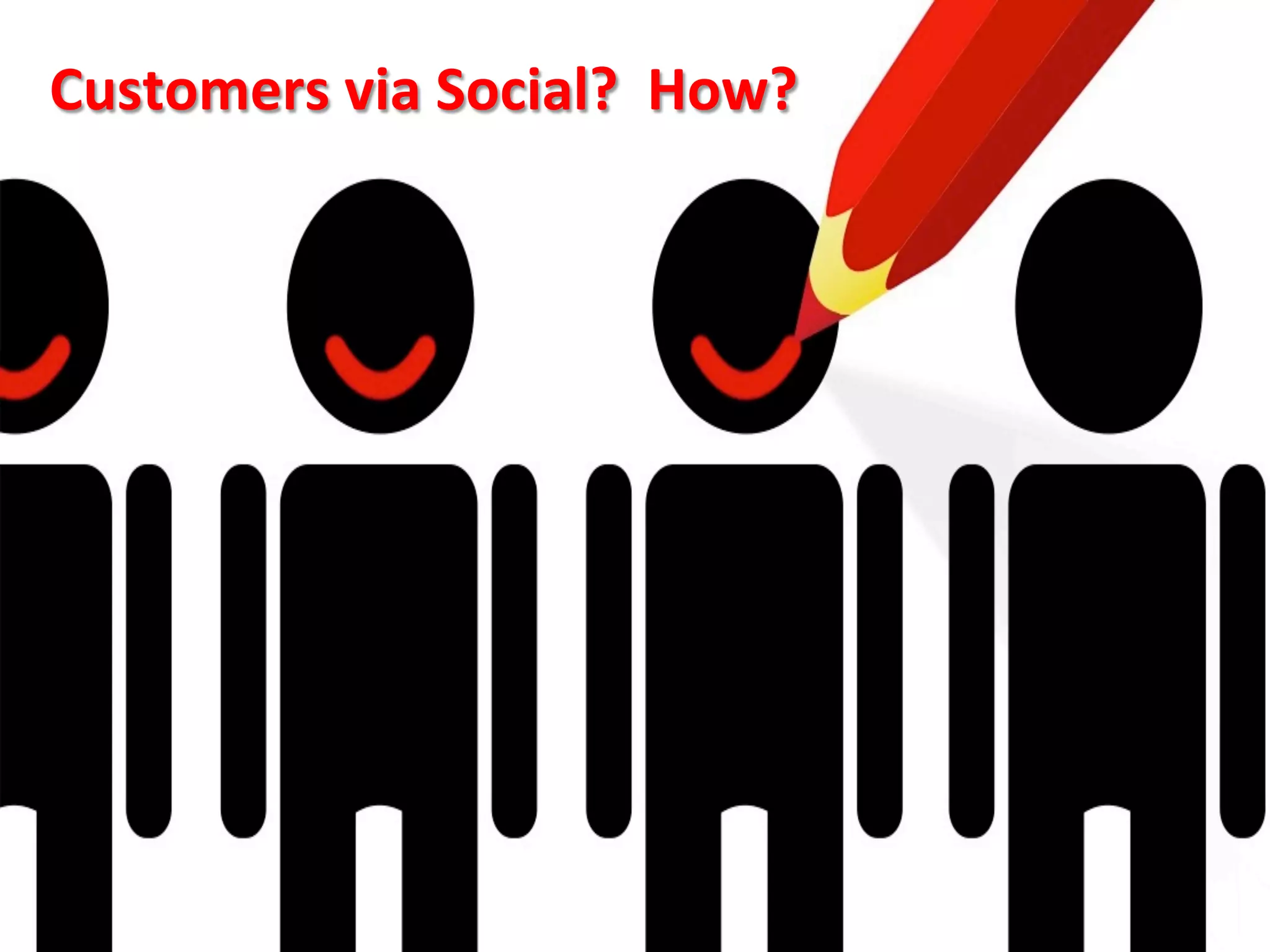 Customers	
  via	
  Social?	
  	
  How?	
  
 